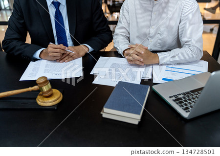 Lawyers are listening to the stories and details told by clients 134728501