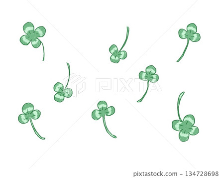 簡單的三葉草圖案 134728698