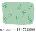 Clover pattern on green background 134728699