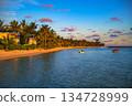 Sunset at Bel Ombre Beach, Mauritius 134728999
