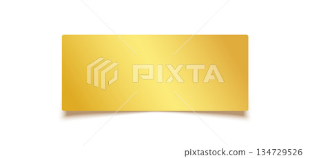 Golden foil paper gradient. Gold paper shadow smooth label icon Golden foil paper gradient. Gold paper shadow smooth label icon 134729526
