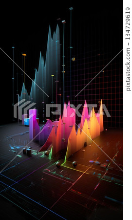 music sound spectrum colorful waveform, sonic wave frequency musical equalizer background, stylish wallpaper 134729619