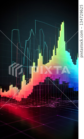 music sound spectrum colorful waveform, sonic wave frequency musical equalizer background, stylish wallpaper 134729625