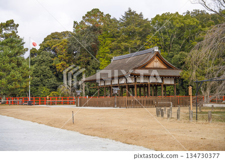 冬天的加茂和計一土神社（上賀茂神社） - 外殿（馬場殿） 134730377