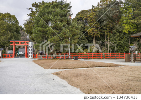 冬天的加茂和計一土神社（上賀茂神社） 134730413