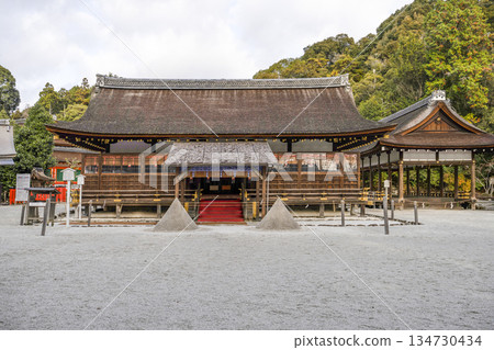 The Hosodo Hall of Kamo Wakeikazuchi Shrine (Kamigamo Shrine) in winter The Hosodo Hall of Kamo Wakeikazuchi Shrine (Kamigamo Shrine) in winter 134730434