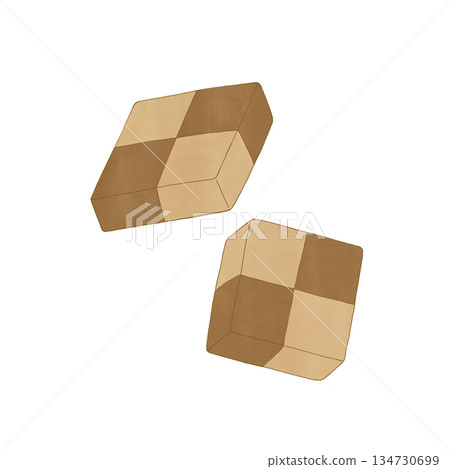 格子餅乾插圖 134730699