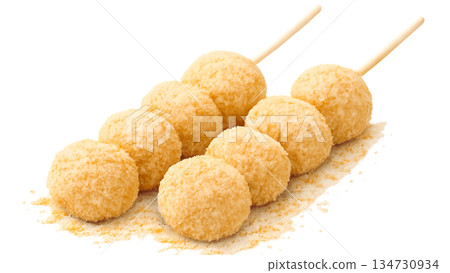 黃豆粉串燒餃子的插圖素材 134730934