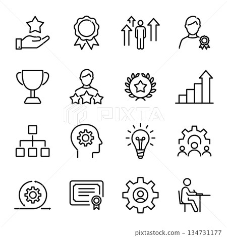 Simple icon set | Skills, career, business Simple icon set | Skills, career, business 134731177