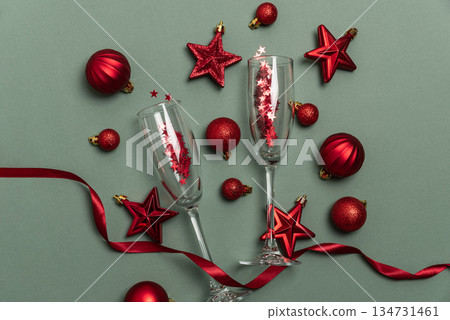 christmas, ribbon, decoration 134731461
