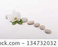 Zen stones and orchid flower for wellness and spa concepts 134732032