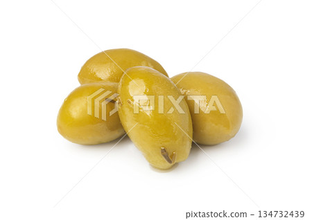 Green olives are a popular savory appetizer ingredient 134732439