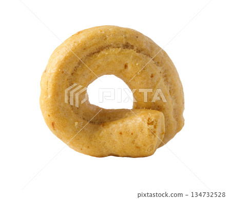 Tarallo italian savory snack isolated white background Tarallo italian savory snack isolated white background 134732528