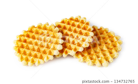 Three sweet baked waffles for breakfast or dessert Three sweet baked waffles for breakfast or dessert 134732765