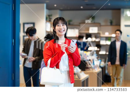 A young woman shopping A young woman shopping 134733583