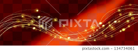 奢華紅毯風格橫幅背景，飾以閃亮的金色筆觸 134734061