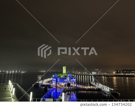 燈火通明的普卡里山大橋夜景 134734202