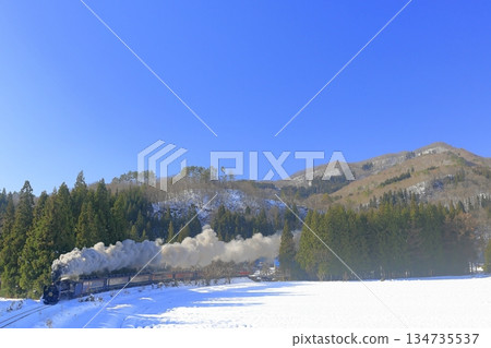 Banetsu West Line SL擁有雪景 134735537