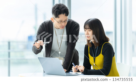 Two businessmen having a meeting 134735555