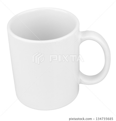 White ceramic mug isolated on white background 134735685