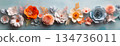 Soft Pastel  Paper Flowers in Various Shapes 134736011