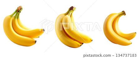 bunch of bananas isolated on white background 134737183
