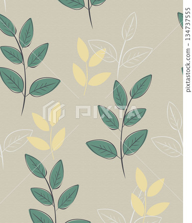 Vivid Watercolor Floral and Leaf Illustrations Vivid Watercolor Floral and Leaf Illustrations 134737555