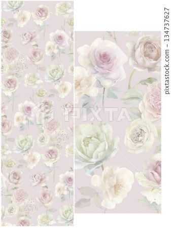 Vivid Watercolor Floral and Leaf Illustrations Vivid Watercolor Floral and Leaf Illustrations 134737627
