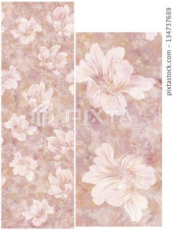 Vivid Watercolor Floral and Leaf Illustrations 134737689