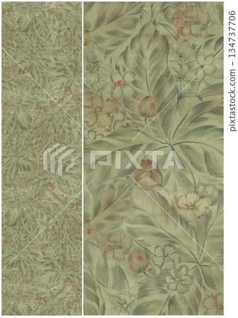 Vivid Watercolor Floral and Leaf Illustrations Vivid Watercolor Floral and Leaf Illustrations 134737706