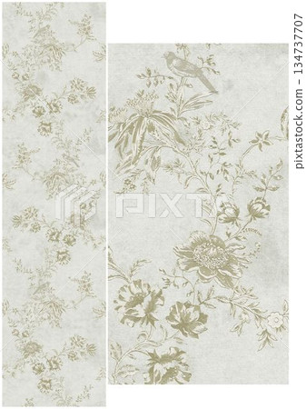 Vivid Watercolor Floral and Leaf Illustrations 134737707