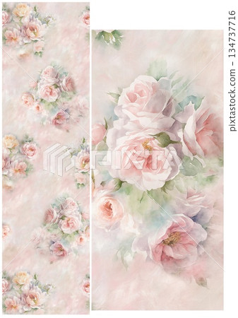 Vivid Watercolor Floral and Leaf Illustrations Vivid Watercolor Floral and Leaf Illustrations 134737716