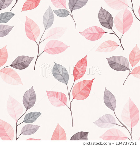 Vivid Watercolor Floral and Leaf Illustrations Vivid Watercolor Floral and Leaf Illustrations 134737751
