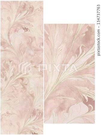 Vivid Watercolor Floral and Leaf Illustrations 134737763