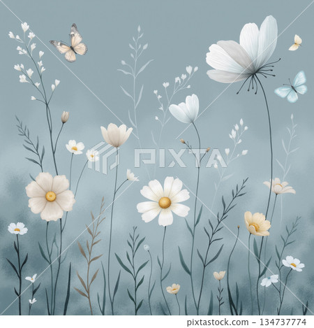 Vivid Watercolor Floral and Leaf Illustrations Vivid Watercolor Floral and Leaf Illustrations 134737774