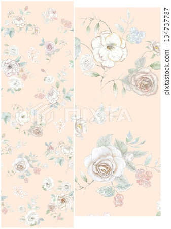 Vivid Watercolor Floral and Leaf Illustrations Vivid Watercolor Floral and Leaf Illustrations 134737787