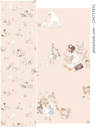 Vivid Watercolor Floral and Leaf Illustrations Vivid Watercolor Floral and Leaf Illustrations 134737831