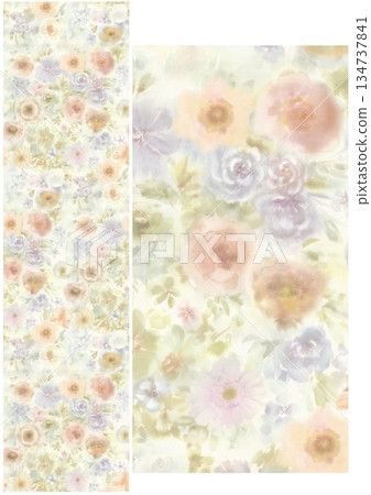 Vivid Watercolor Floral and Leaf Illustrations 134737841