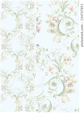 Vivid Watercolor Floral and Leaf Illustrations 134737851