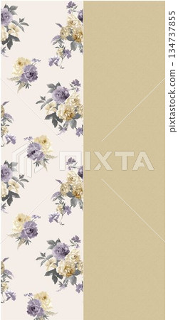 Vivid Watercolor Floral and Leaf Illustrations 134737855