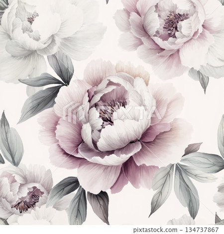 Vivid Watercolor Floral and Leaf Illustrations Vivid Watercolor Floral and Leaf Illustrations 134737867