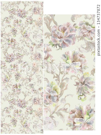 Vivid Watercolor Floral and Leaf Illustrations Vivid Watercolor Floral and Leaf Illustrations 134737872