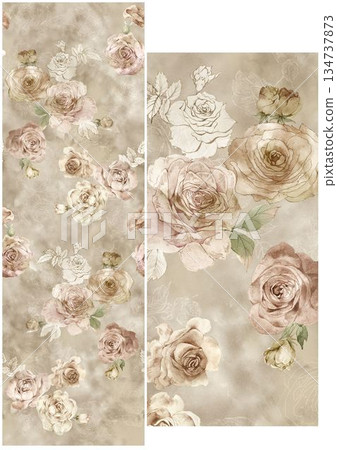 Vivid Watercolor Floral and Leaf Illustrations Vivid Watercolor Floral and Leaf Illustrations 134737873