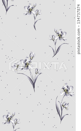 Vivid Watercolor Floral and Leaf Illustrations Vivid Watercolor Floral and Leaf Illustrations 134737874