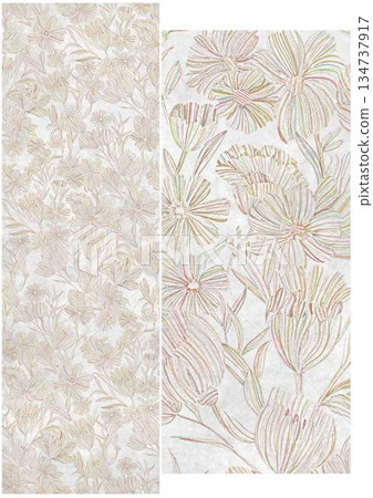 Vivid Watercolor Floral and Leaf Illustrations 134737917
