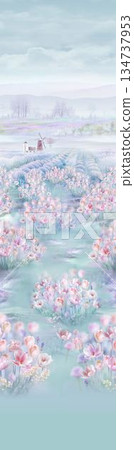 Vivid Watercolor Floral and Leaf Illustrations Vivid Watercolor Floral and Leaf Illustrations 134737953