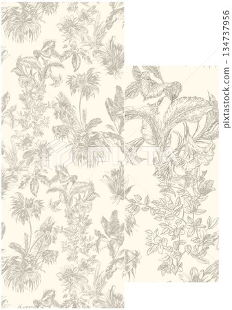 Vivid Watercolor Floral and Leaf Illustrations Vivid Watercolor Floral and Leaf Illustrations 134737956