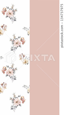 Vivid Watercolor Floral and Leaf Illustrations Vivid Watercolor Floral and Leaf Illustrations 134737975