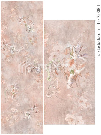 Vivid Watercolor Floral and Leaf Illustrations Vivid Watercolor Floral and Leaf Illustrations 134738061