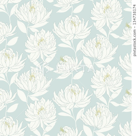 Artful Hand Painted Curly Grass Motifs Artful Hand Painted Curly Grass Motifs 134738174